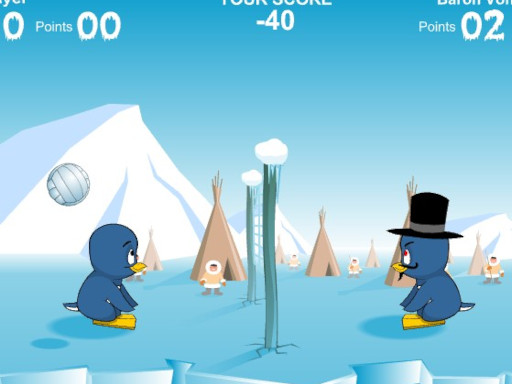 Penguin Volleyball Game